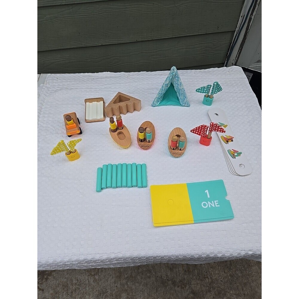 Lovevery Wooden Montessori Toy Lot Counting Sorting Fine Motor Baby Toddler Set